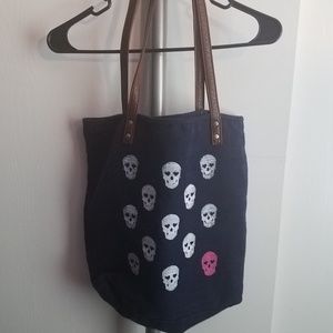 Bethany Mota Navy Skull Bag